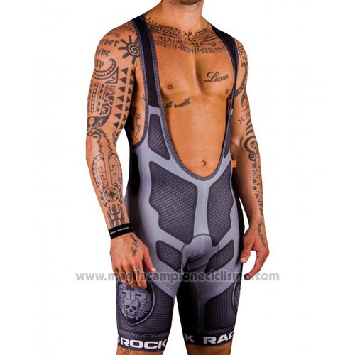 2016 Abbigliamento Ciclismo Rock Racing Marrone Manica Corta e Salopette